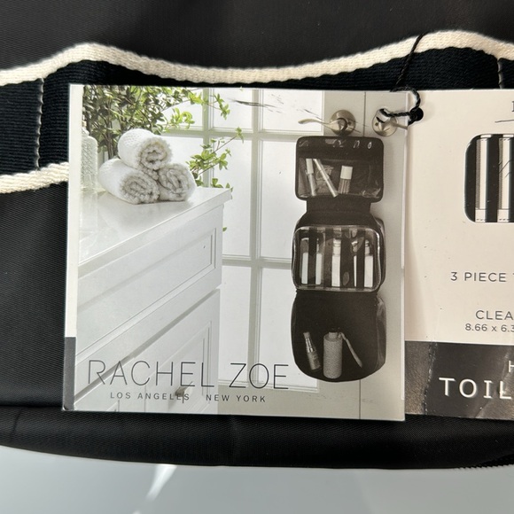 NWT Rachel Zoe black hanging 5 pc toiletry bag set - Picture 12 of 12